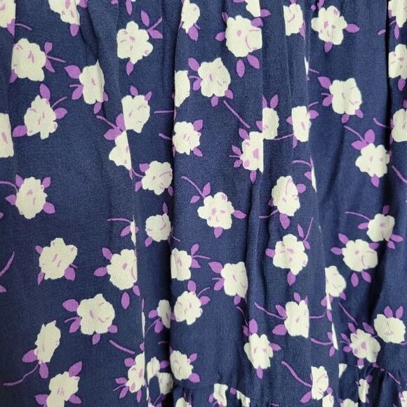 Jcrew Tie-neck tiered dress in scattered peony print - Picture 9 of 12